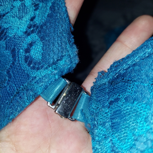 XOXO Racerback Push Up Bra, 34C, Ocean Blue Aqua Teal Floral Lace, NWOT - Picture 4 of 13